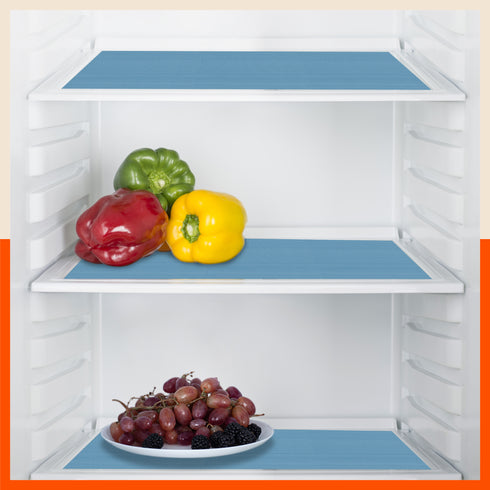 Vega Multipurpose Diamond Texture Shelf Liner | Blue (45cm X 150 cm 380 GSM Pack of 3)